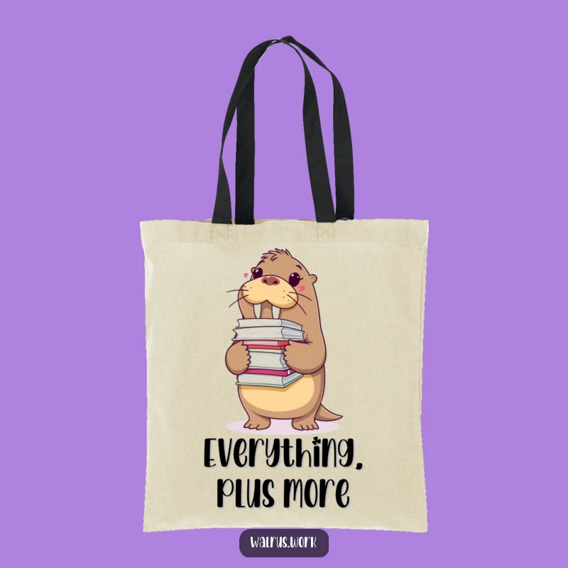 Funny File Walrus Tote Bag: Carry Your Load in Style, Perfect Funny Gift