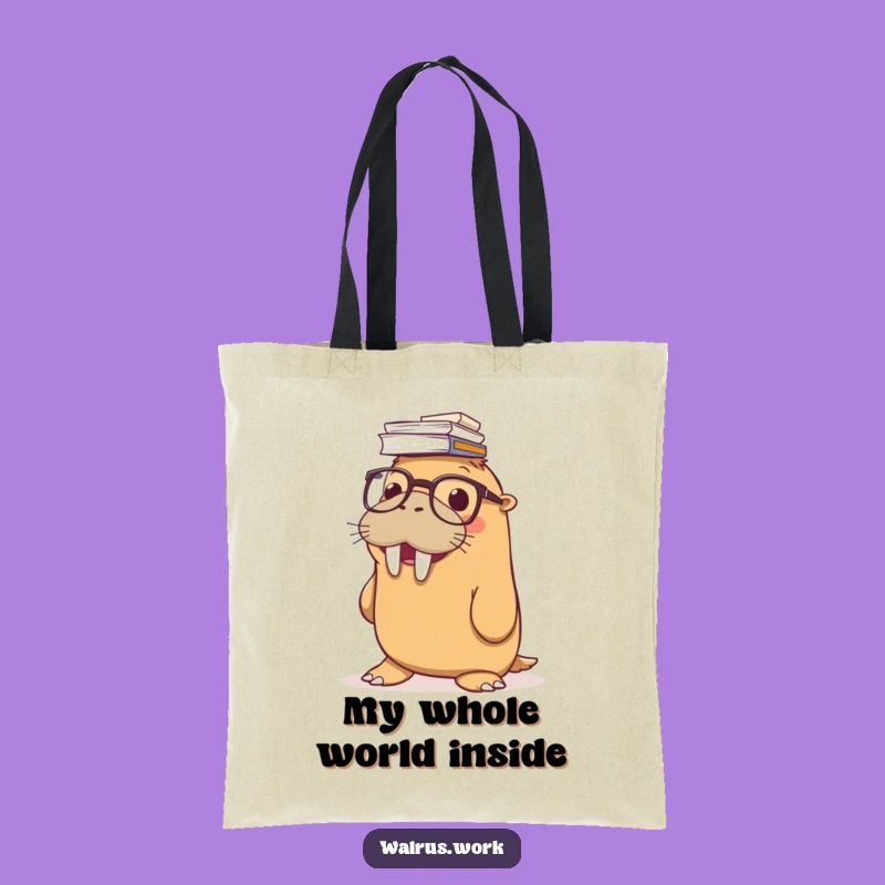 Funny Walrus Tote Bag: Hilarious Way to Carry Your Office Essentials!